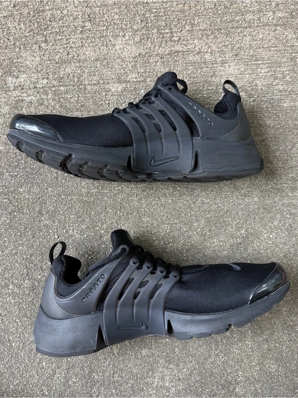Nike Air Presto Triple Black Shiny Toe Men’s Athletic Shoes Size 11 CT3550-003